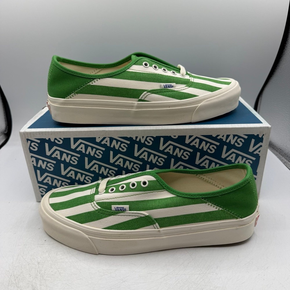 VANS OG Style 43 LX Low Shoes Men Sz 9 Lime Green Pinstripe Sneakers VN0A3DPBVQX